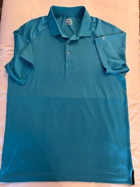 Slazenger Men's Teal Polo Performance Shirt